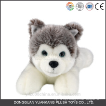 Black and white animated stuffed plush puppy angel dog